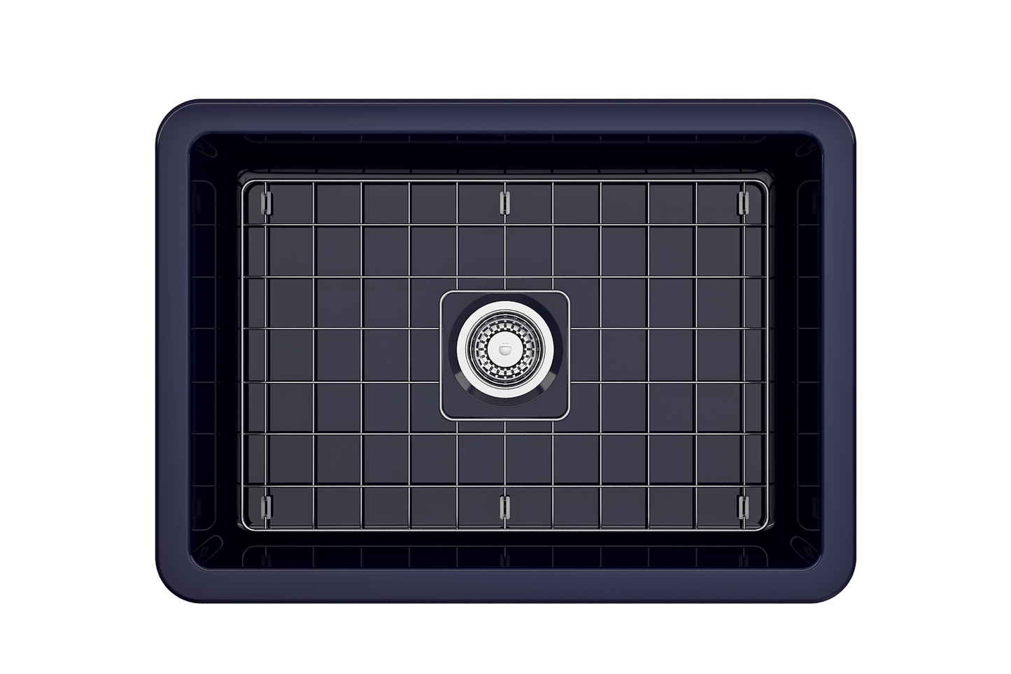 Sotto Dual-mount Fireclay 27" Single Bowl Kitchen Sink in Sapphire Blue