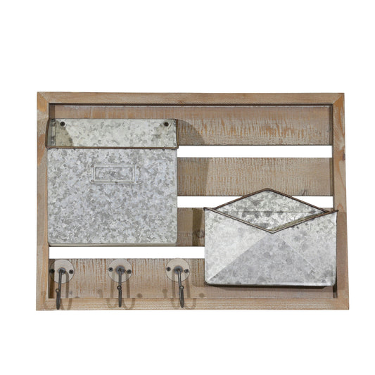 Ec, Wood/metal Wall Mail Organizer