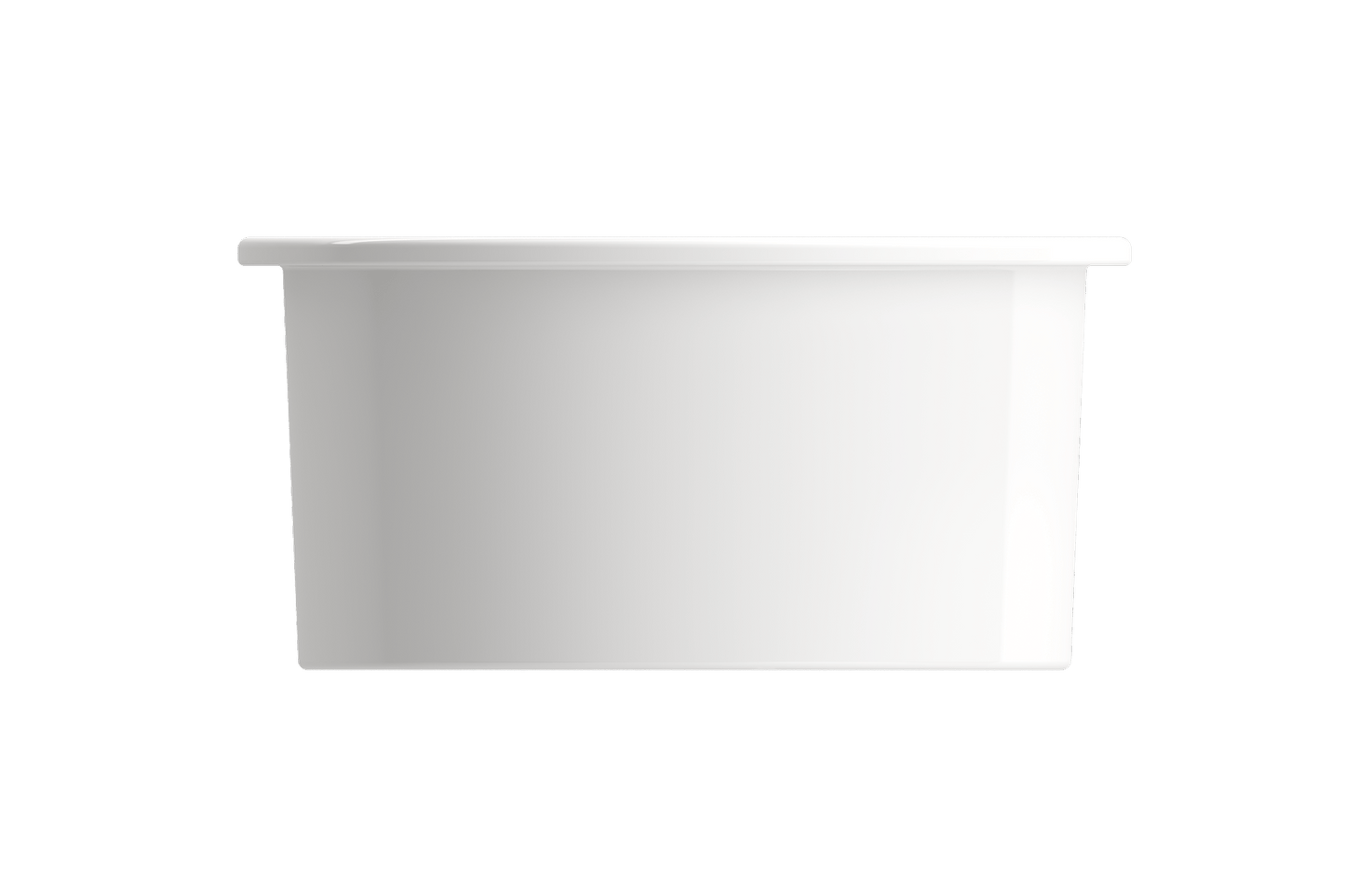 Sotto Round Dual-mount Fireclay 18.5" Single Bowl Bar Sink in White
