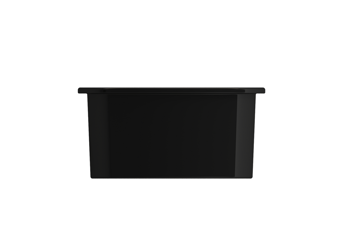 Sotto Round Dual-mount Fireclay 18.5" Single Bowl Bar Sink in Black