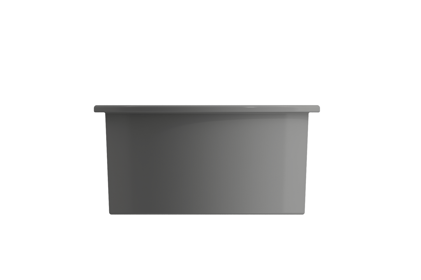 Sotto Round Dual-mount Fireclay 18.5" Single Bowl Bar Sink in Matte Gray