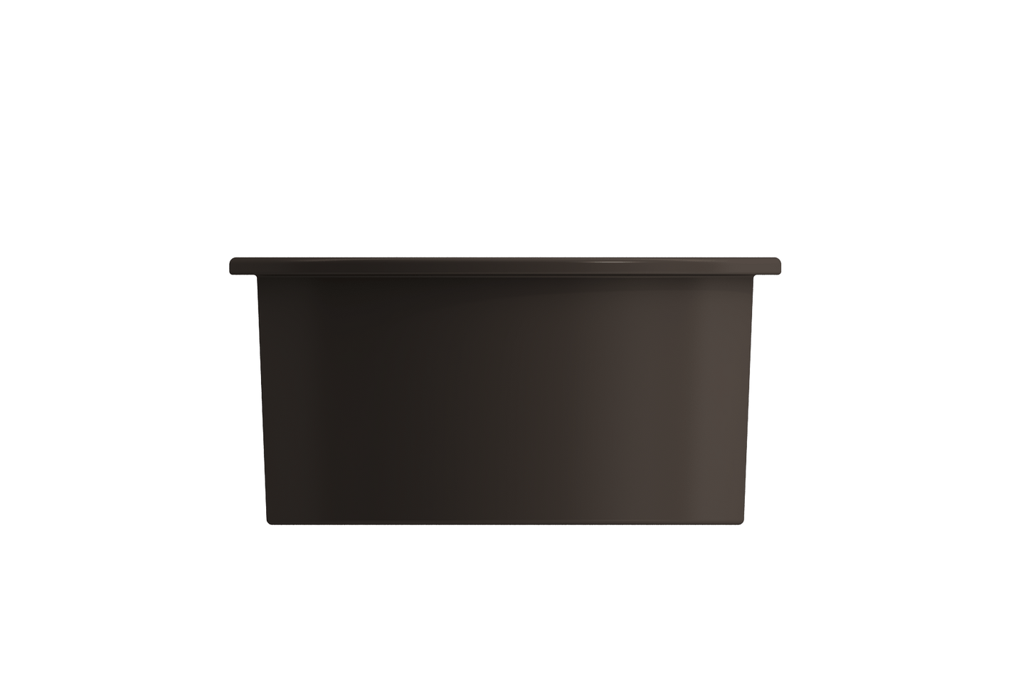 Sotto Round Dual-mount Fireclay 18.5" Single Bowl Bar Sink in Matte Brown