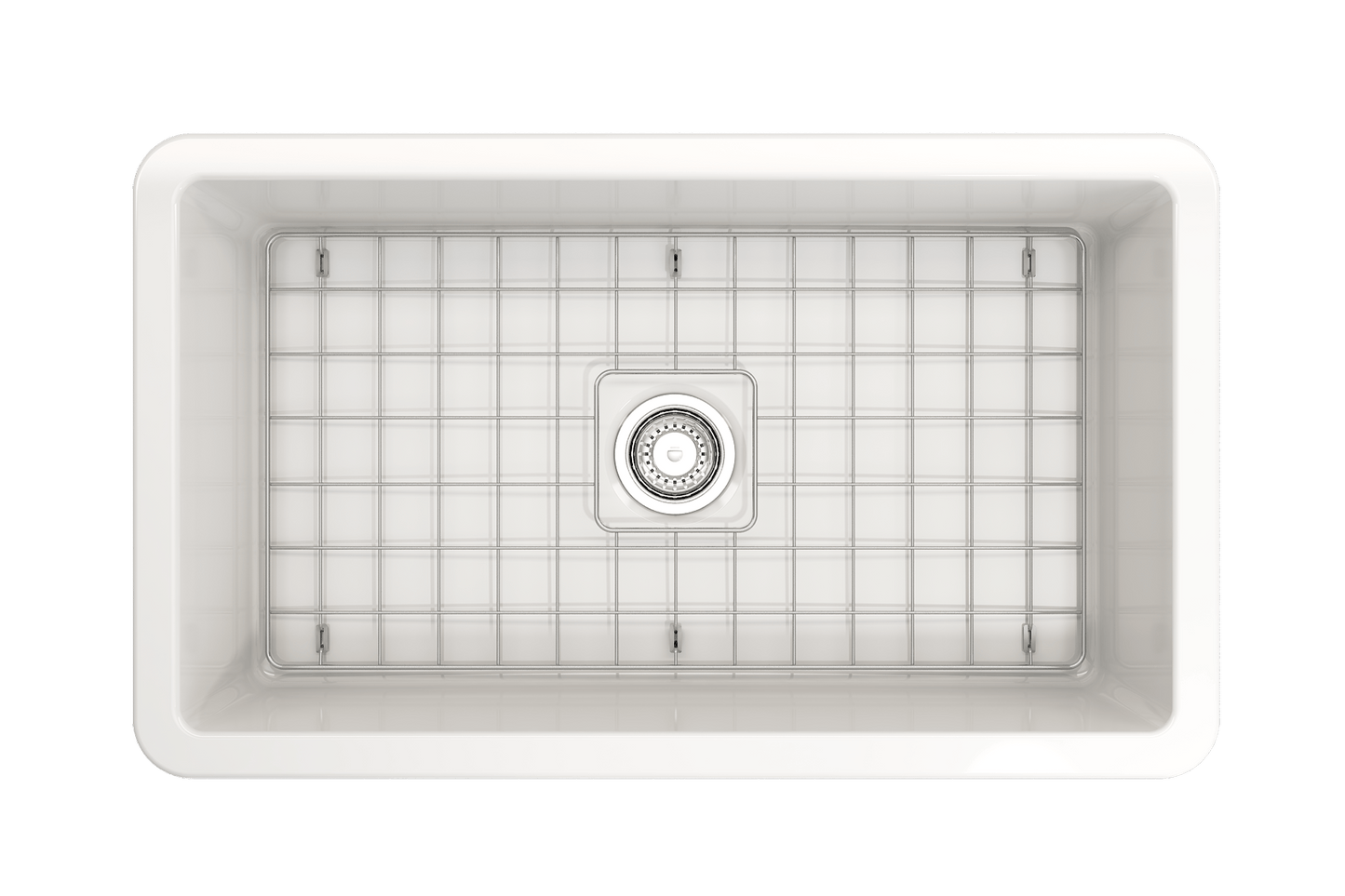 Sotto Dual-mount Fireclay 32" Single Bowl Kitchen Sink in White