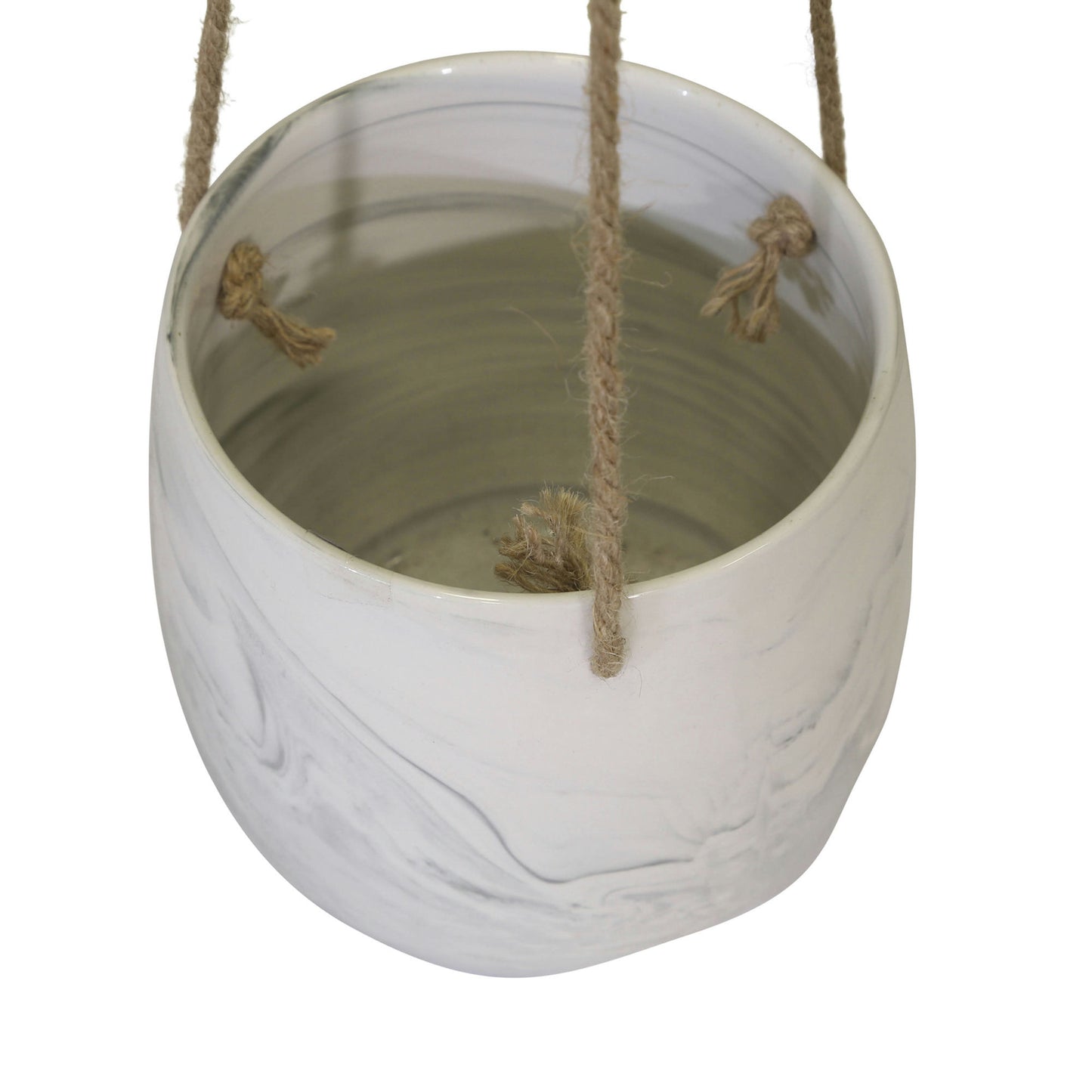 Hanging Gray Marble Planter