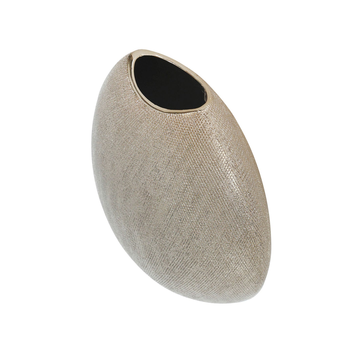 Ceramic 11" Vase, Champagne