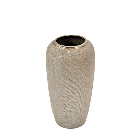 Ceramic 12" Vase, Champagne