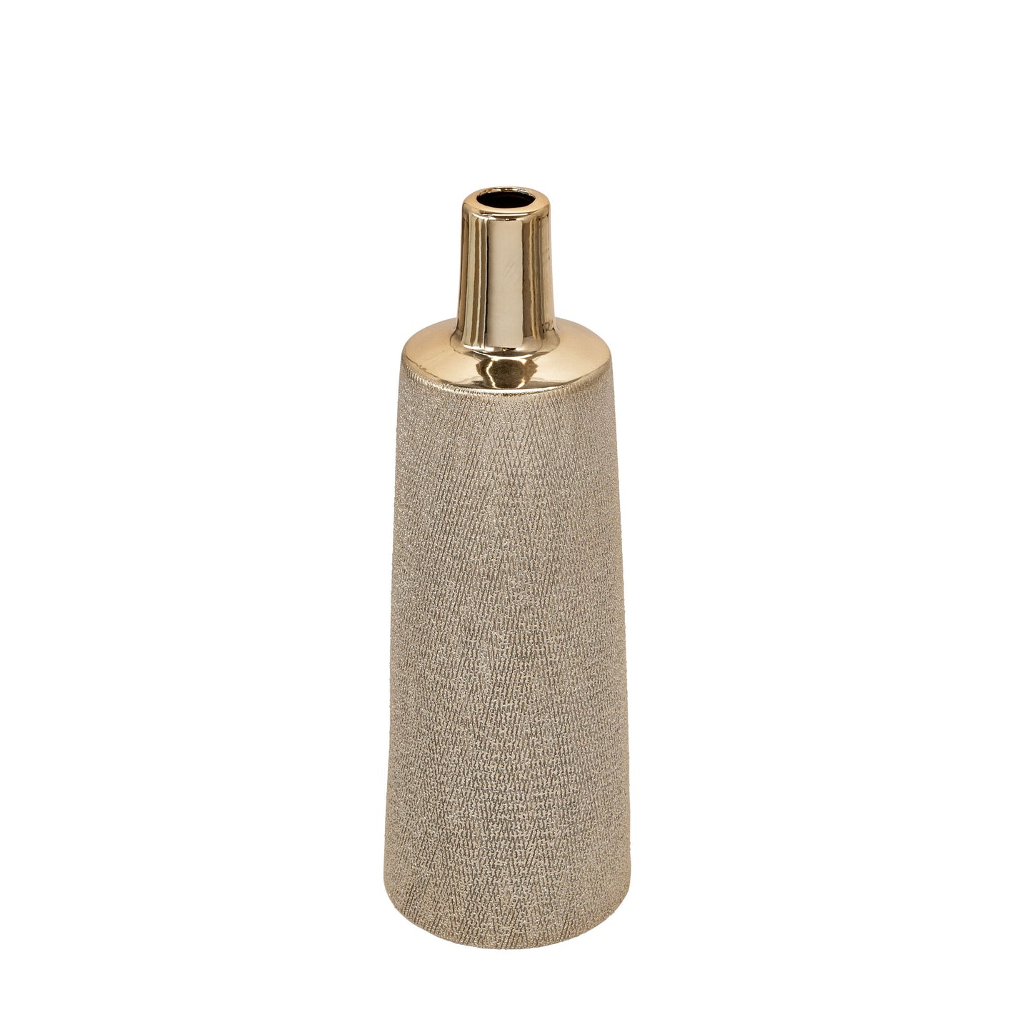 Ceramic 15" Vase, Champagne