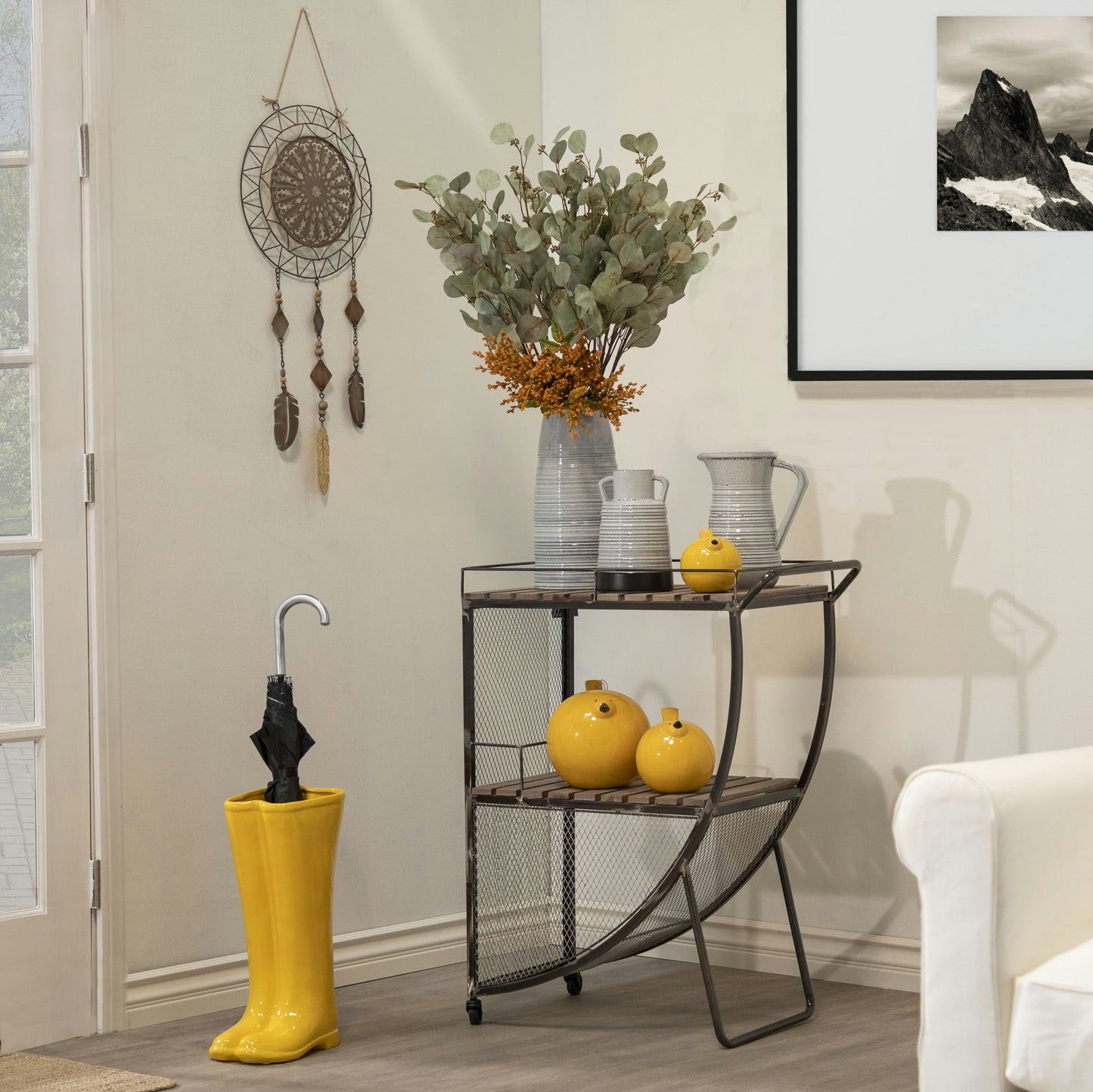 Ceramic 14"h Vase, Gray