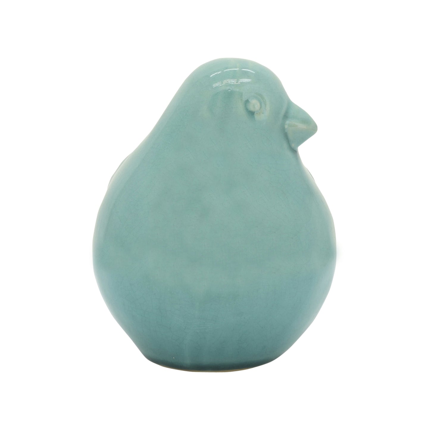 Ceramic Bird Figurine, 8" Sea Green