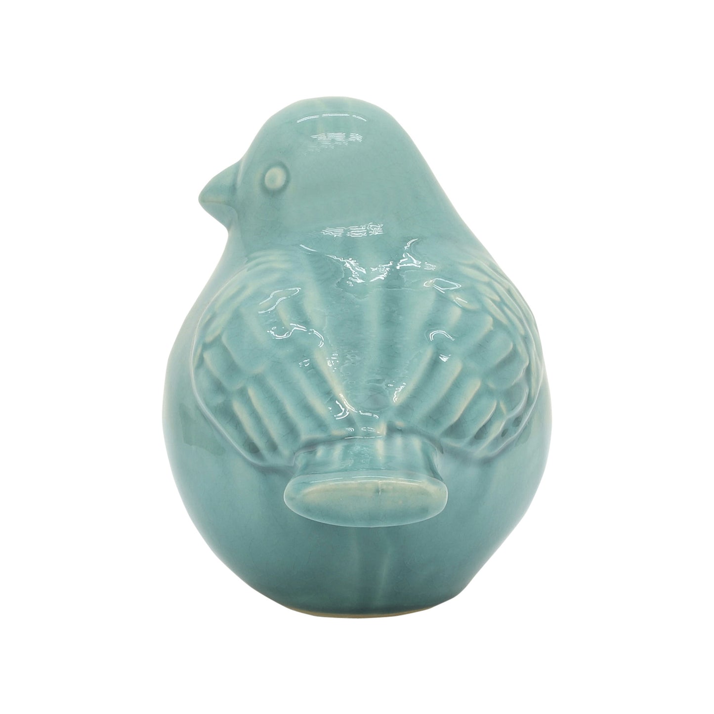 Ceramic Bird Figurine, 8" Sea Green