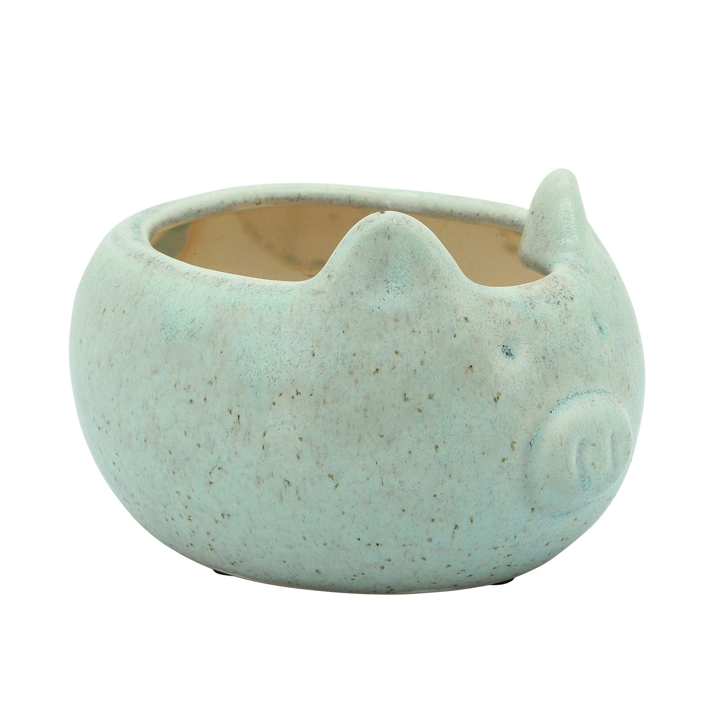 Pig Planter, 7" Green