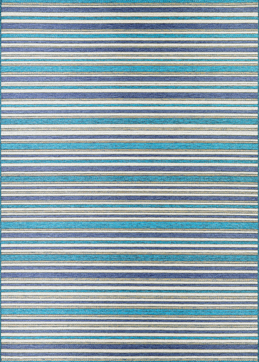 Couristan Cape Brockton Cobalt-Teal Runner Rug 2'3" x 11'9"