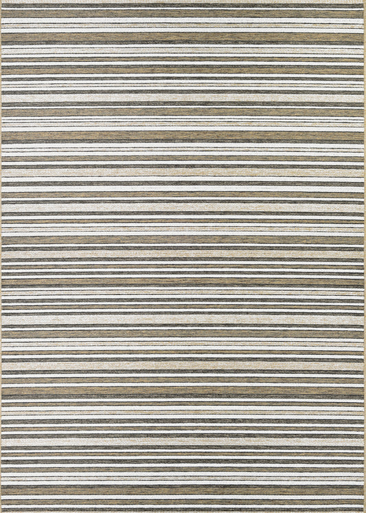 Couristan Cape Brockton Light Brown-Ivory Rug 5'3" x 7'6"
