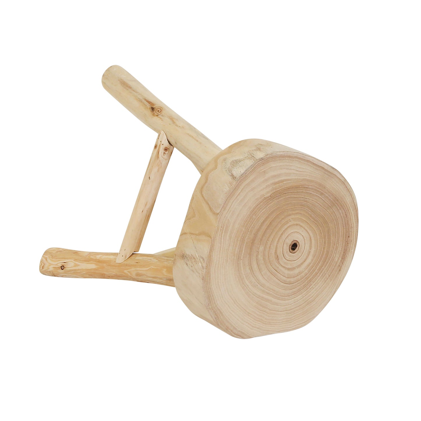 Wooden 16" Stool, Natural