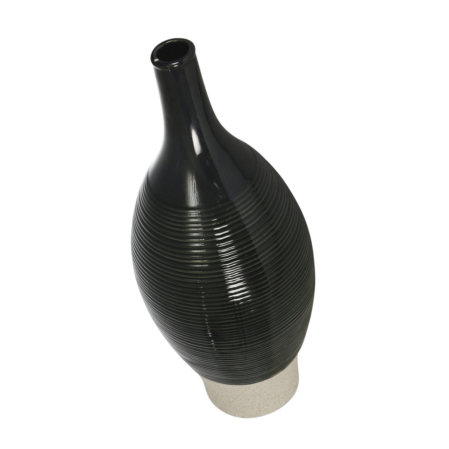 Ceramic 20" Bottle Vase, Green