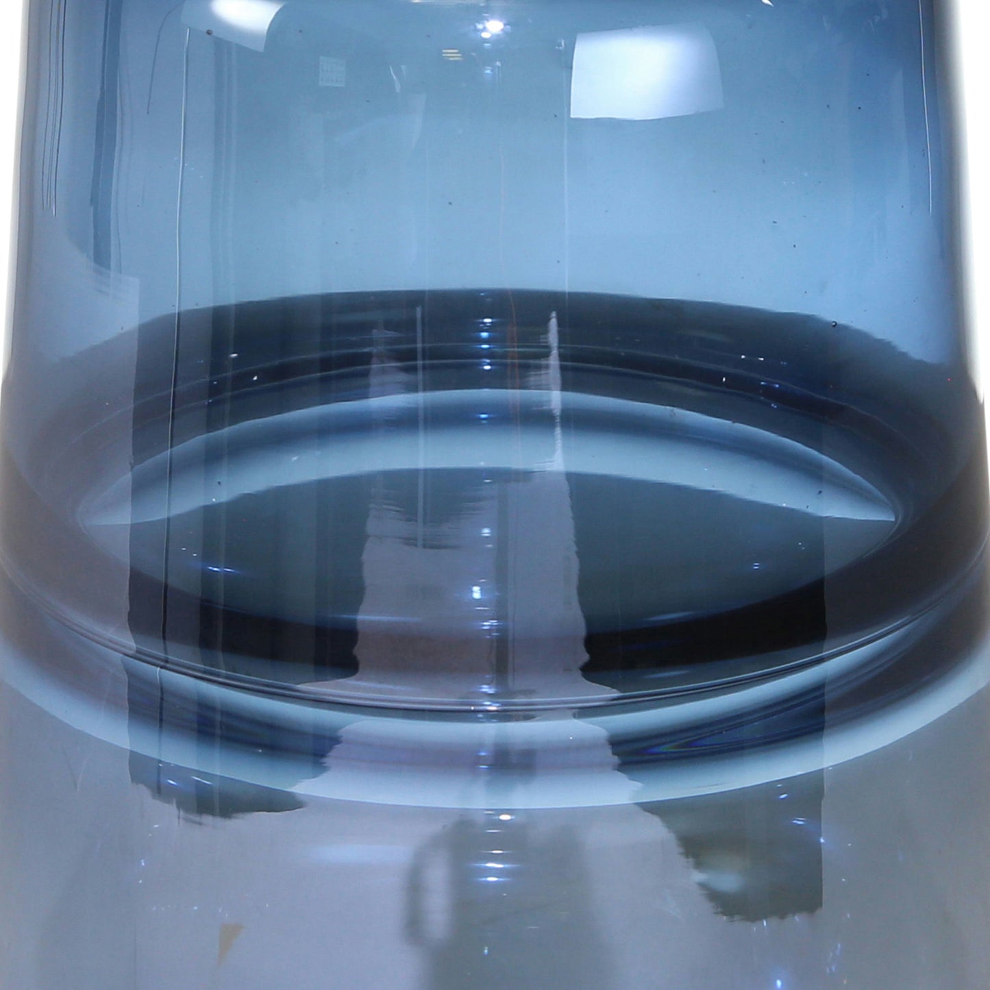 Glass, 9" Handmade Vase, Blue