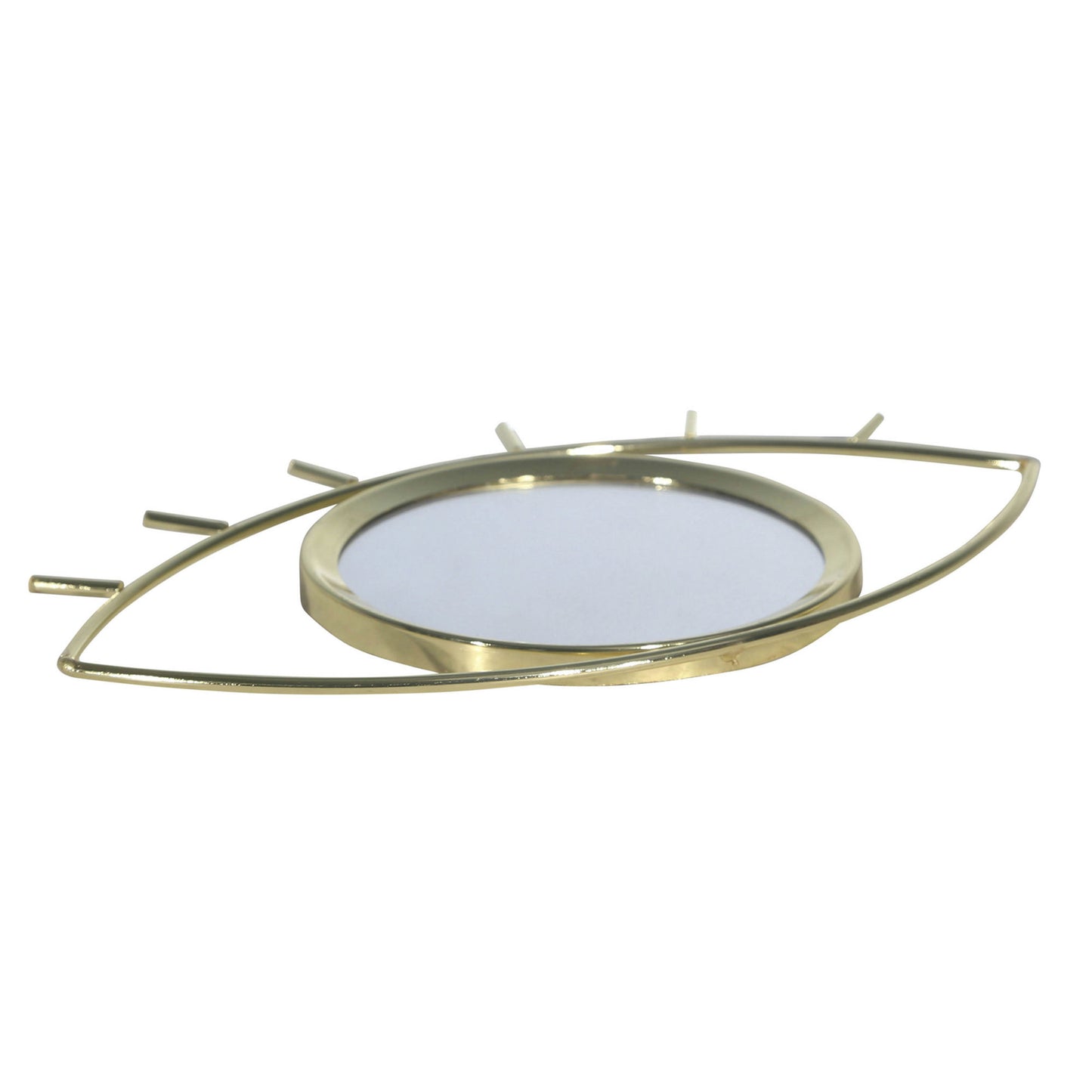 Metal, 8" Tabletop Eye Mirror,gold
