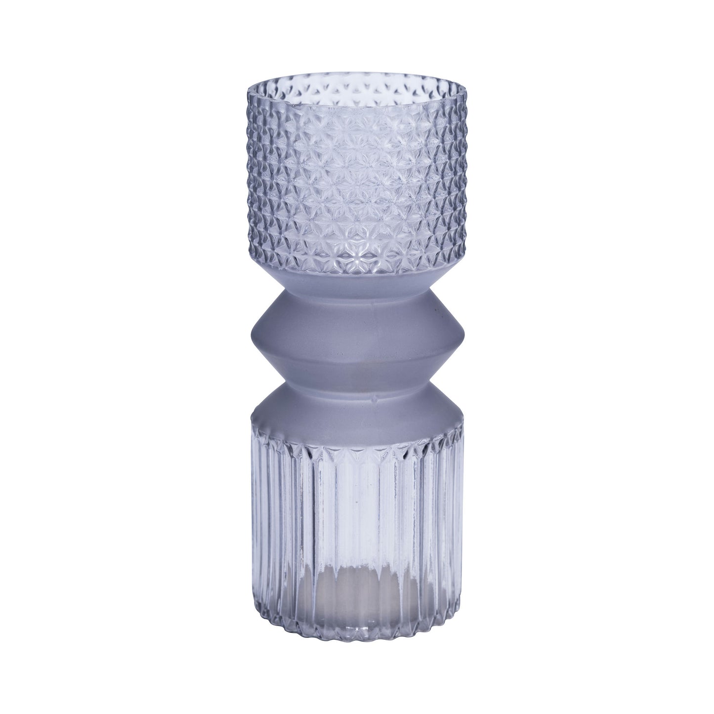 Glass 10" Mallet Vase, Smoked