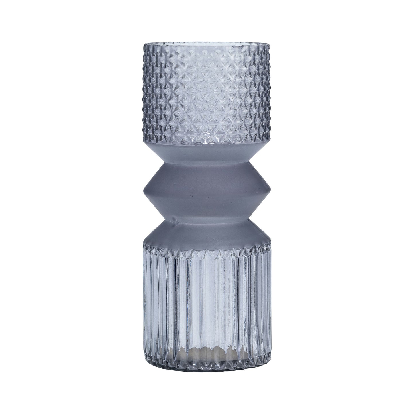 Glass 10" Mallet Vase, Smoked