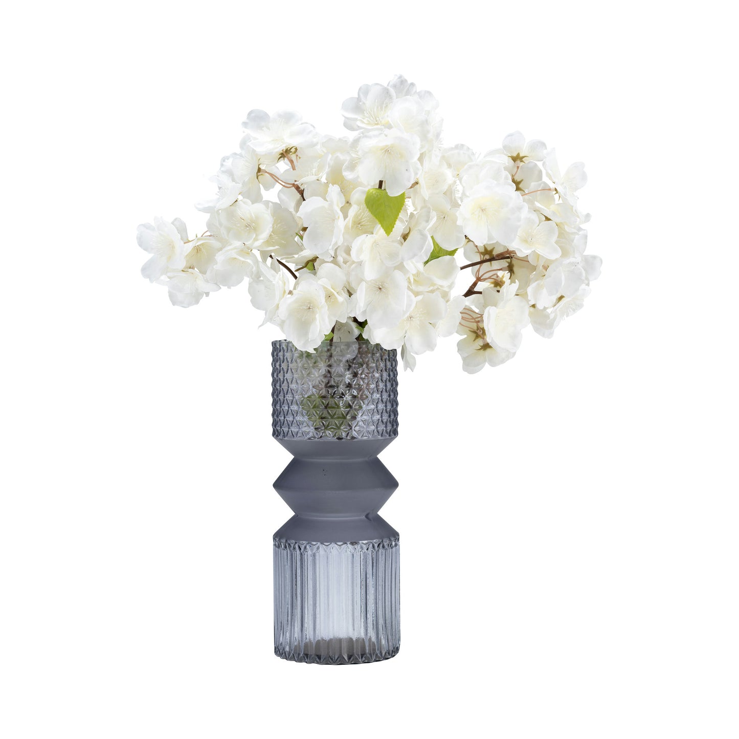 Glass 10" Mallet Vase, Smoked