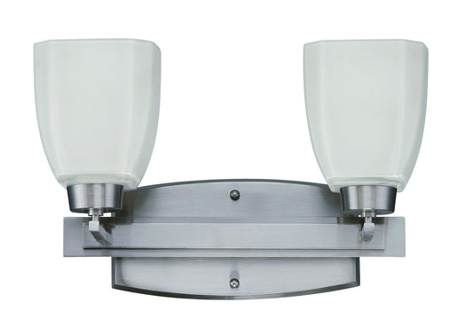 Bridwell 2 Light Vanity in Brushed Satin Nickel