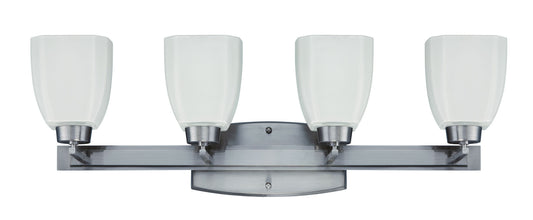 Bridwell 4 Light Vanity in Brushed Satin Nickel