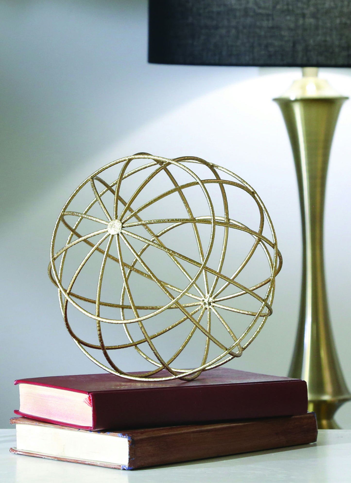 Metal 8" Decorative Orb, Gold