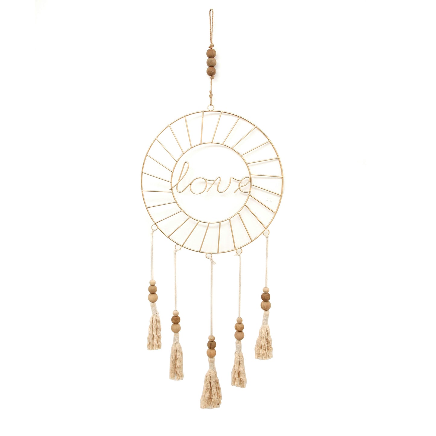 Metal Dream Catcher W/ Tassel,gold