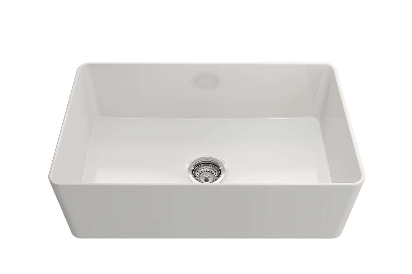 Aderci Ultra-Slim Farmhouse Apron Front Fireclay 30" Kitchen Sink in White