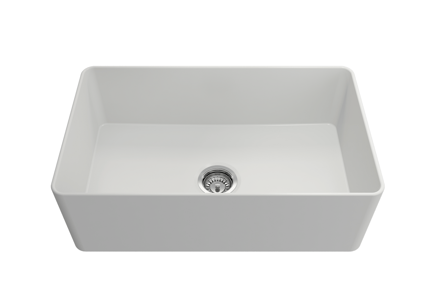 Aderci Ultra-Slim Farmhouse Apron Front Fireclay 30" Kitchen Sink Matte White