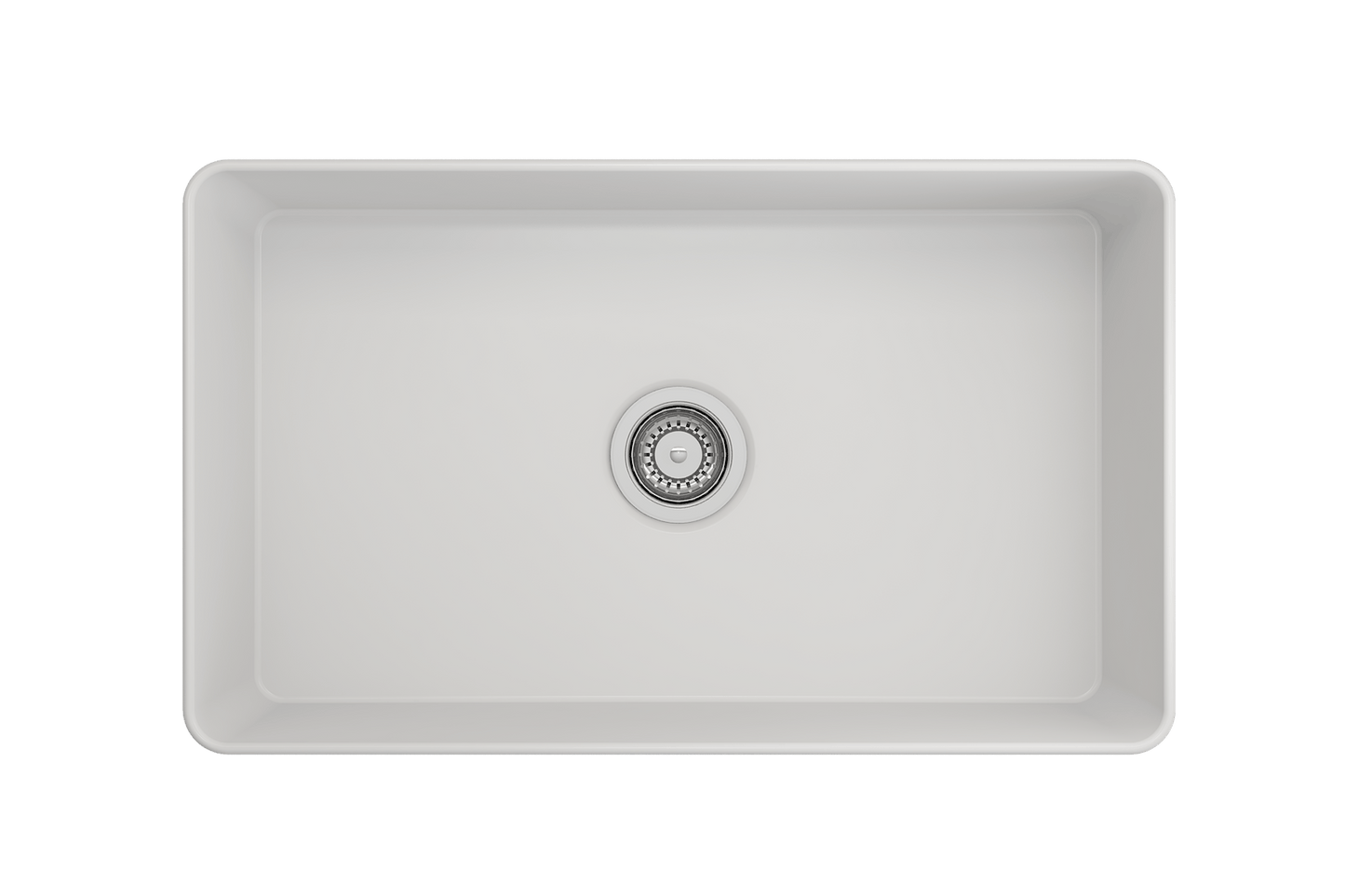 Aderci Ultra-Slim Farmhouse Apron Front Fireclay 30" Kitchen Sink Matte White