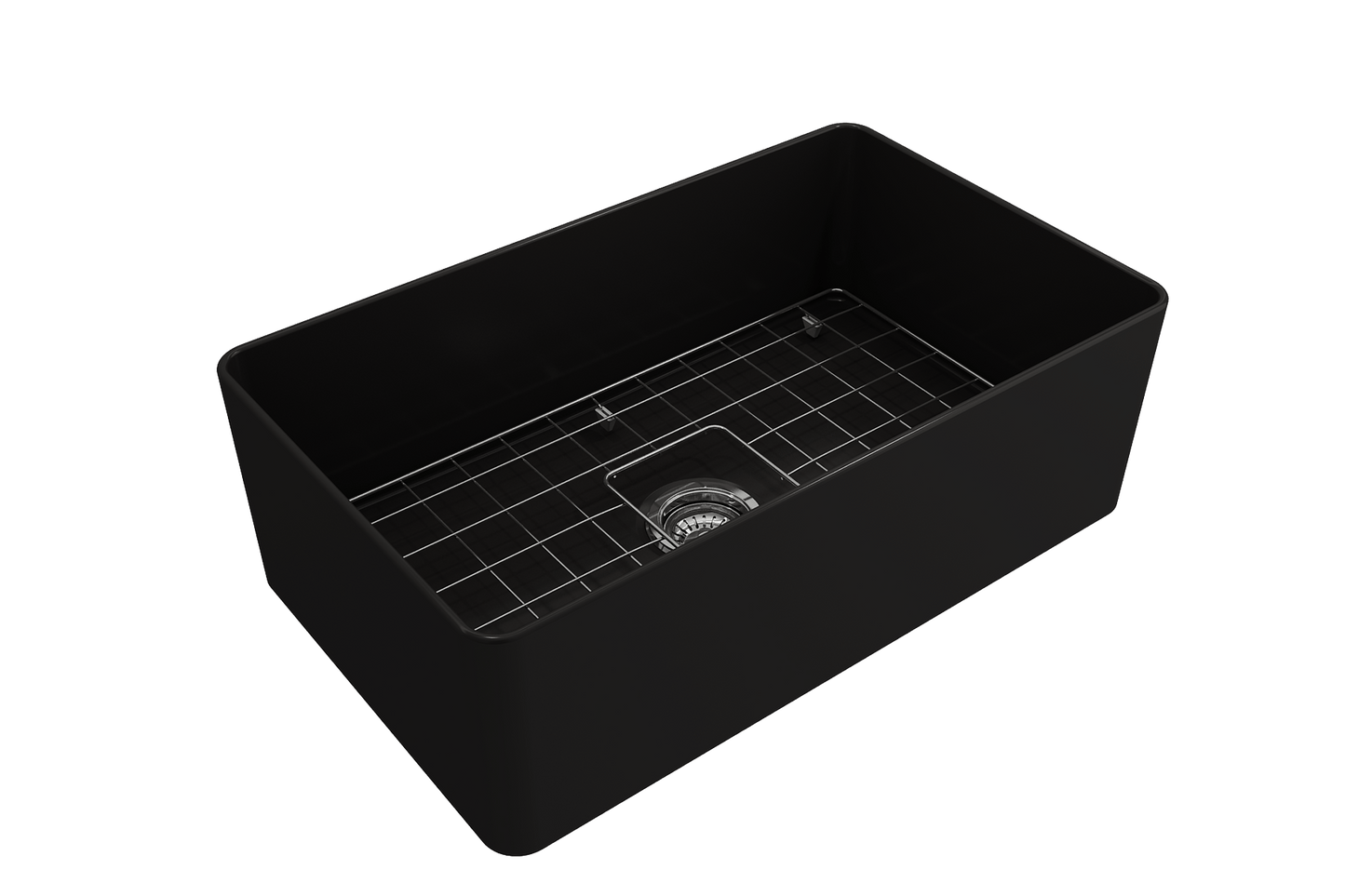 Aderci Ultra-Slim Farmhouse Apron Front Fireclay 30"Kitchen Sink in Matte Black