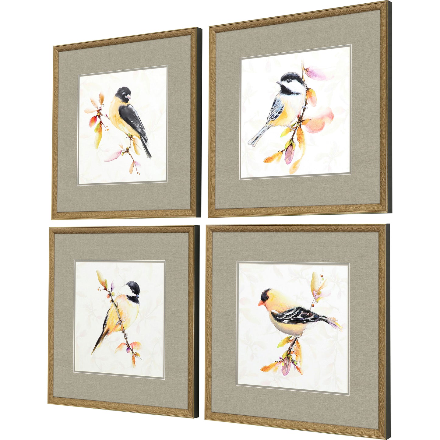 Paragon Watercolor Chickadee S/4