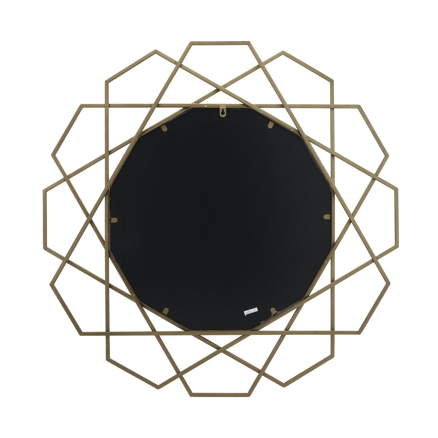 Metal 35" Geometric Mirror, Gold Wb