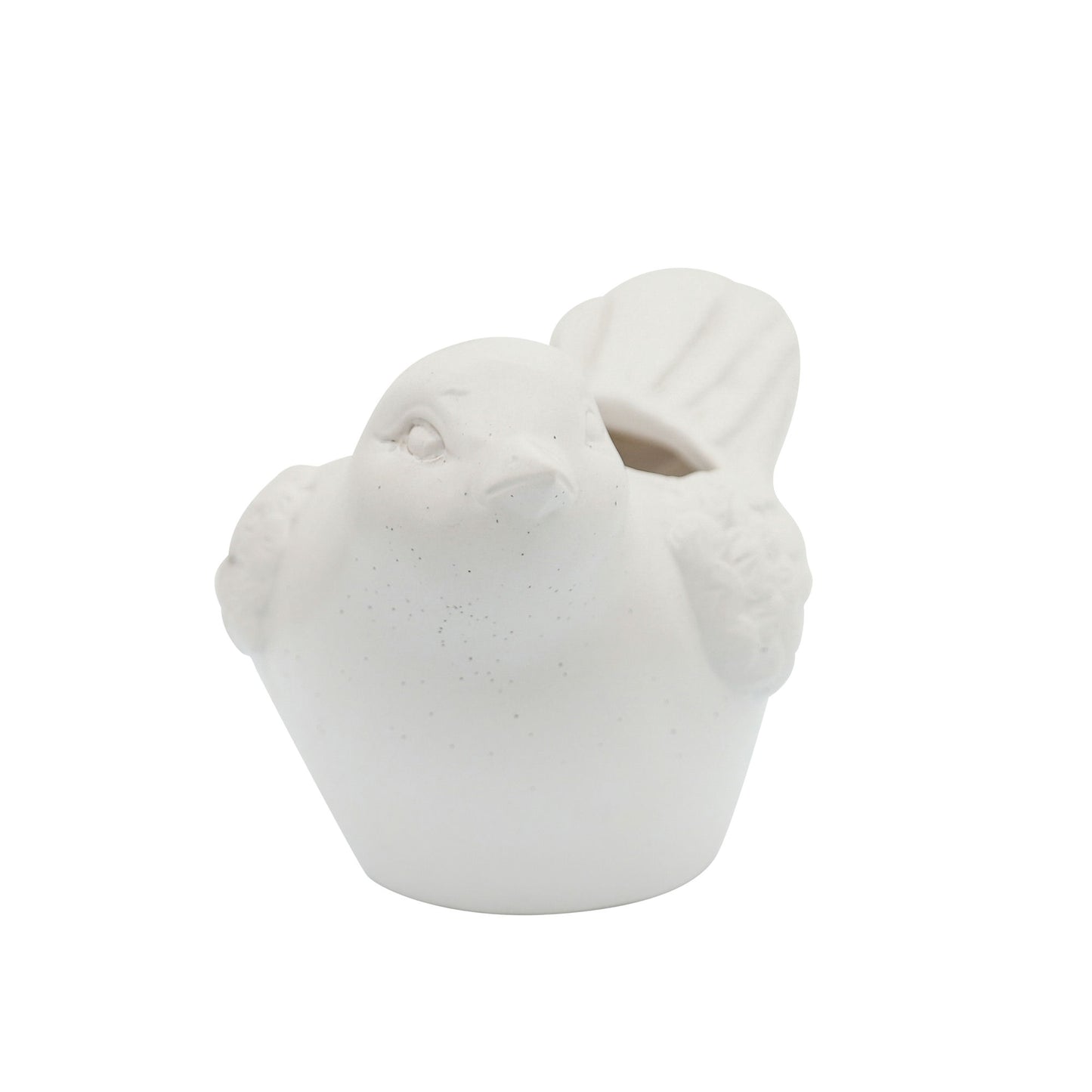 Ceramic 6" Bird Planter, White