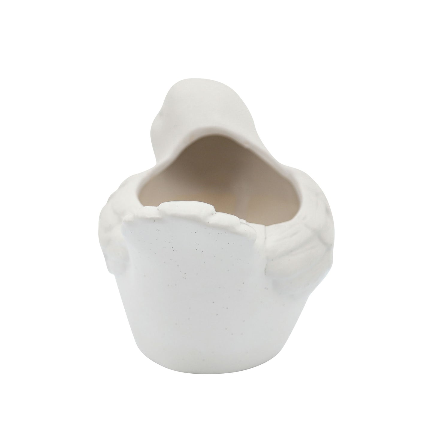 Ceramic 6" Bird Planter, White