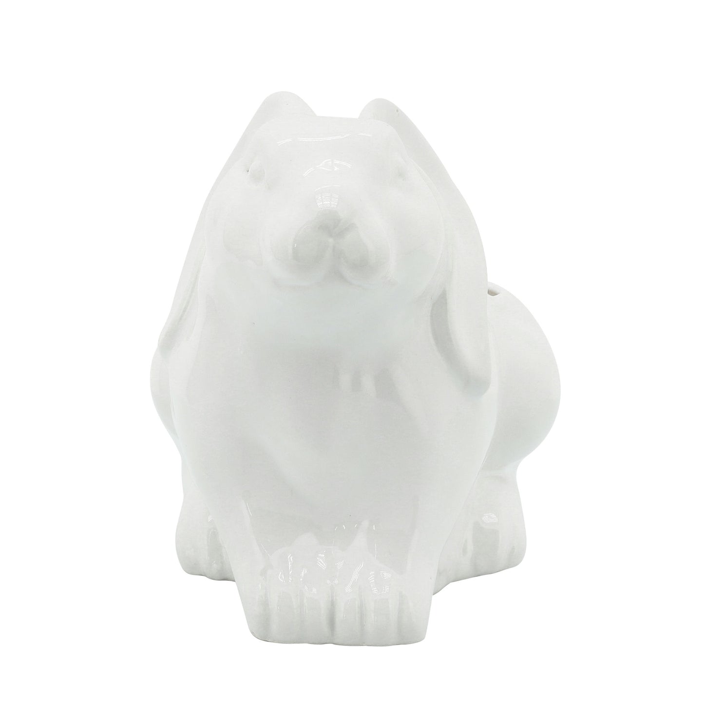 7" Rabbit Planter, White