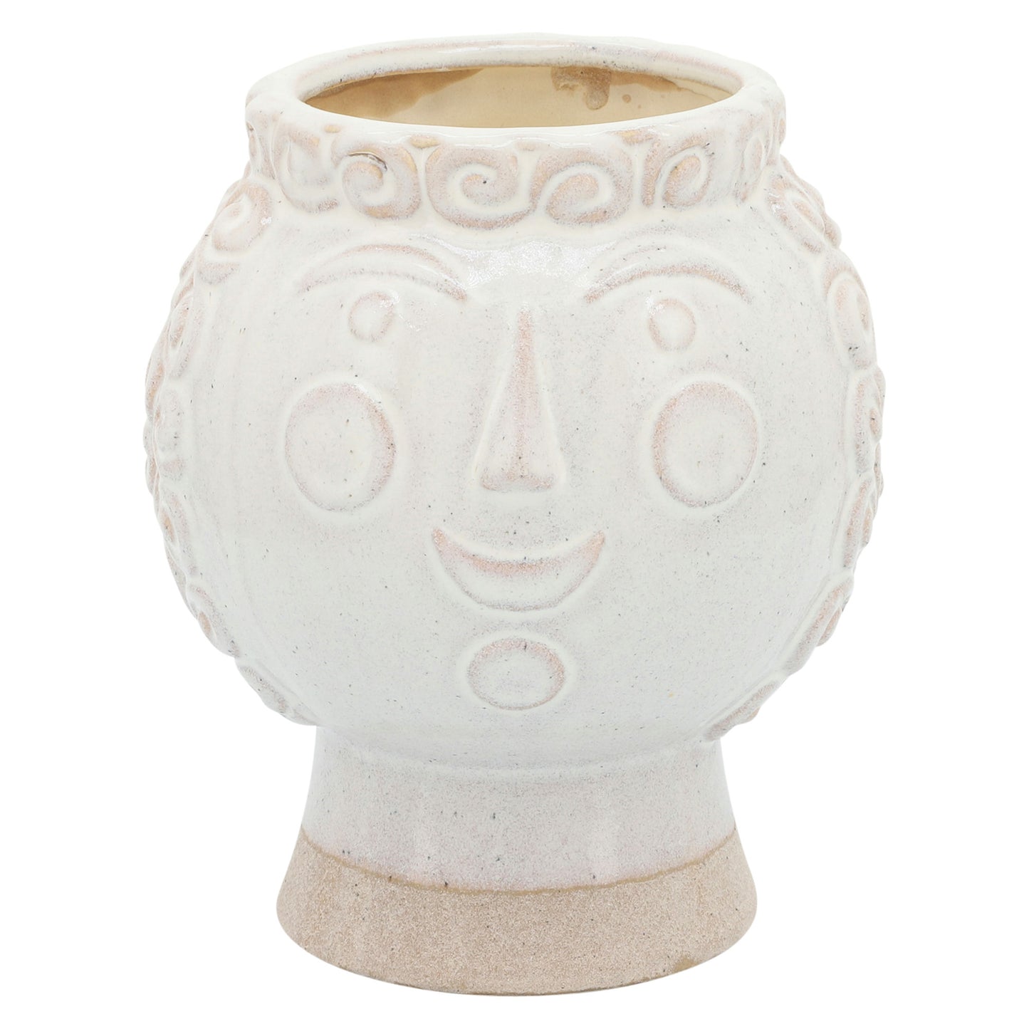 6" Grandma Face Planter, Ivory