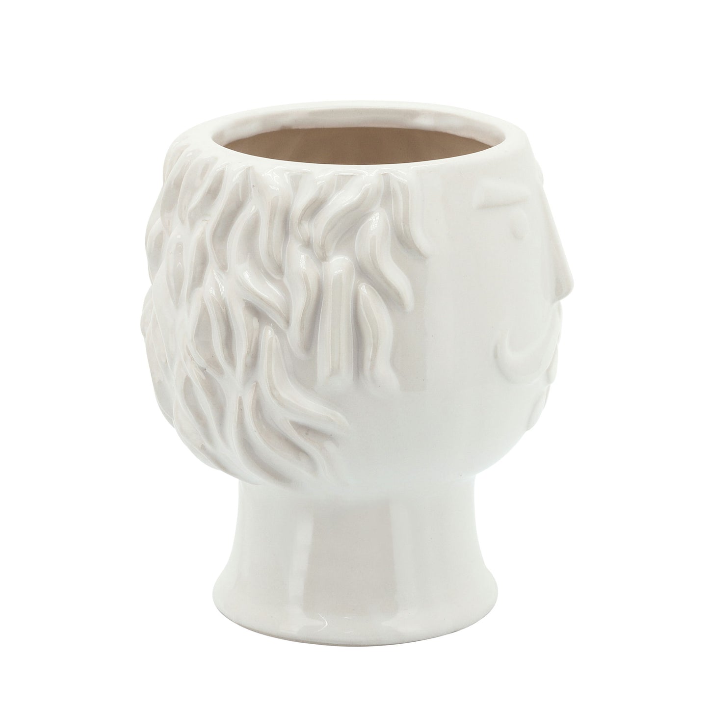 6" Grandpa Face Planter, White