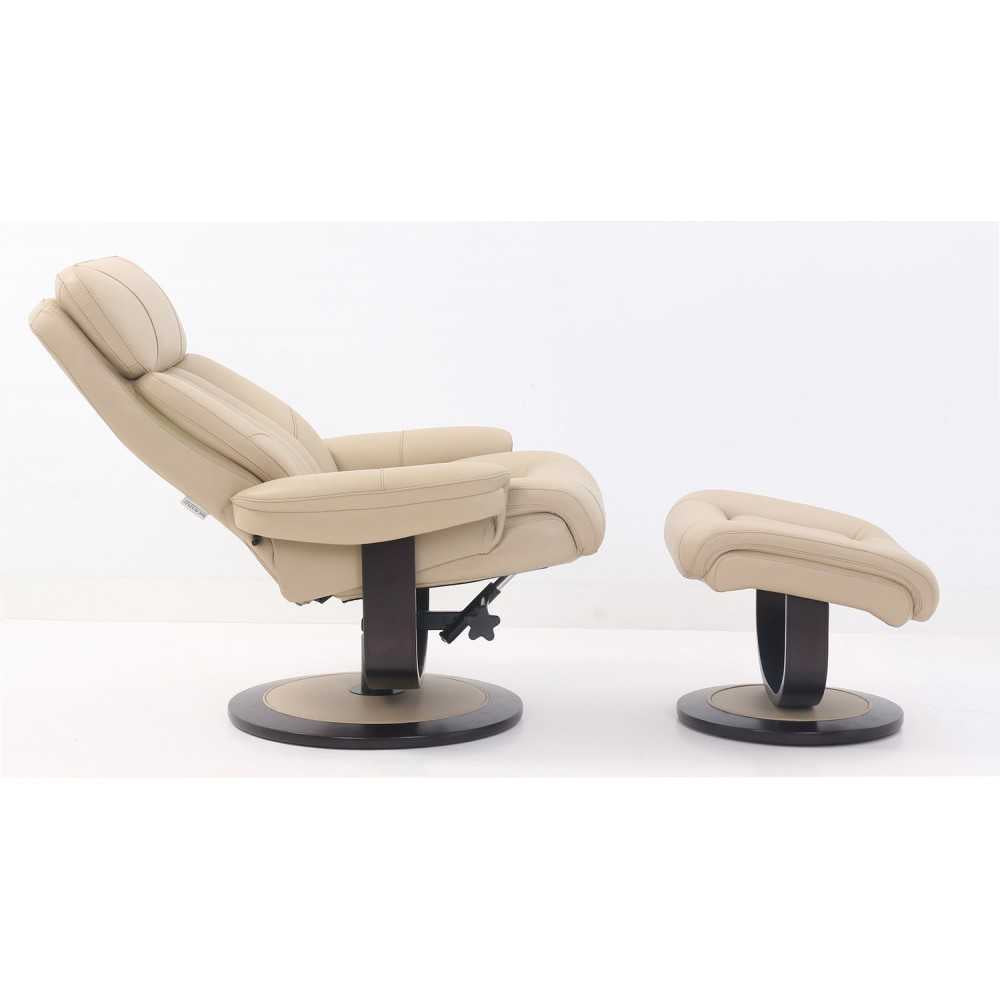 15-3709 Oakleigh Swivel Pedestal Recliner, Hilton Ivory