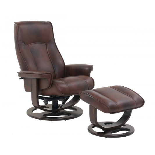 15-3764 Austin Pedestal Recliner / Ottoman, Brown