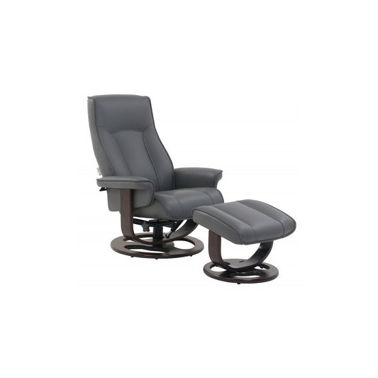 15-3764 Austin Pedestal Recliner / Ottoman, Gray