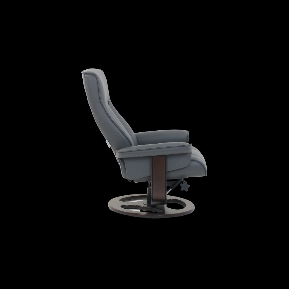 15-3764 Austin Pedestal Recliner / Ottoman, Gray