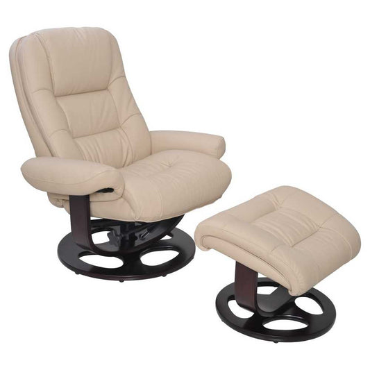 15-8021 Jacque Swivel Pedestal Recliner, Hilton Ivory
