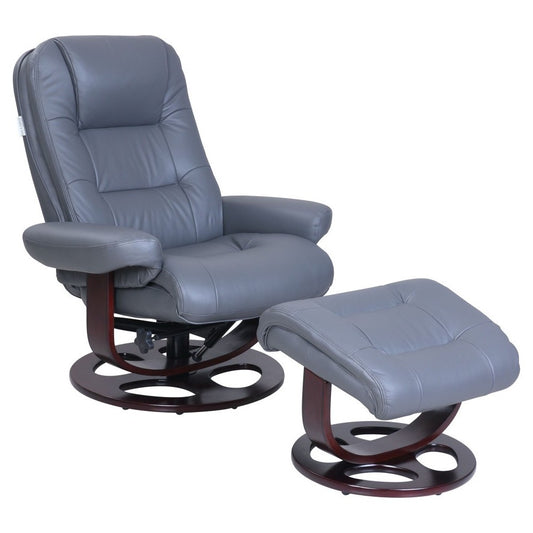 15-8021 Jacque Swivel Pedestal Recliner, Marlene Gray