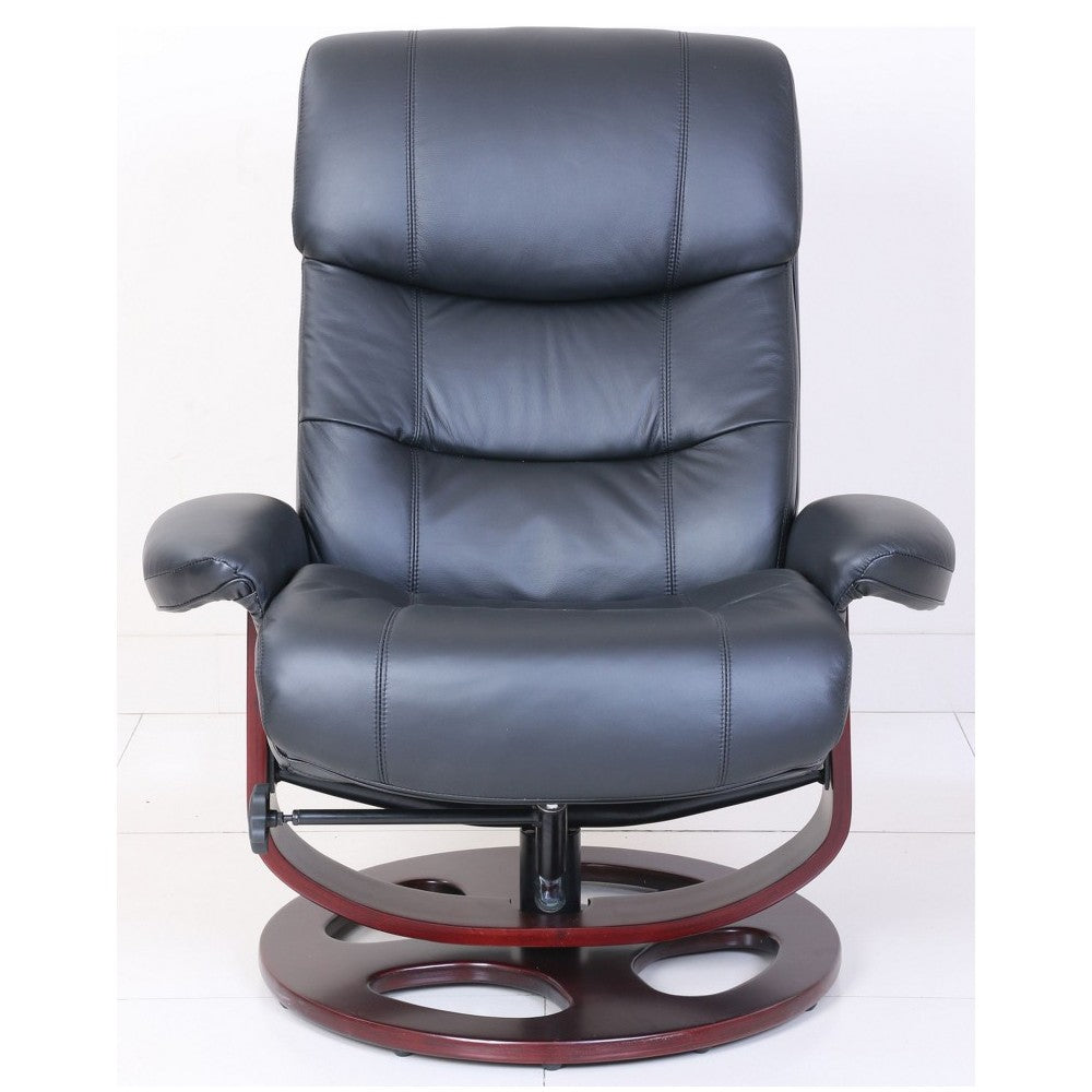 15-8038 Dawson Swivel Pedestal Recliner, Frampton Black