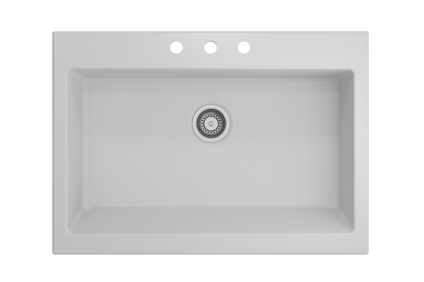 Nuova Apron Front Drop-In Fireclay 34" Single Bowl Kitchen Sink in Matte White