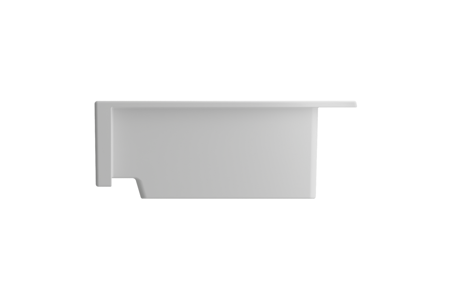 Nuova Apron Front Drop-In Fireclay 34" Single Bowl Kitchen Sink in Matte White