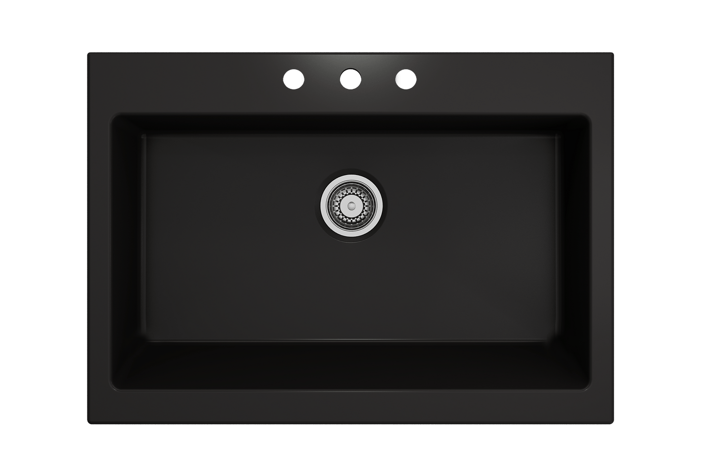 Nuova Apron Front Drop-In Fireclay 34" Single Bowl Kitchen Sink in Matte Black