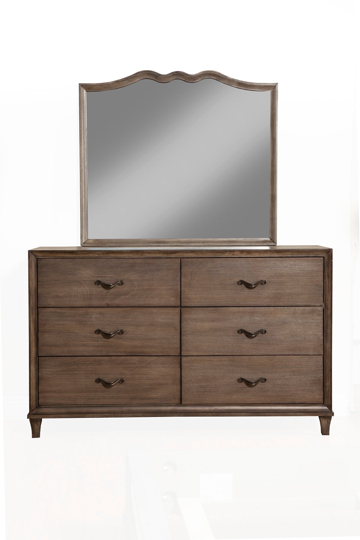 Alpine Furniture Charleston Mirror, Antique Grey